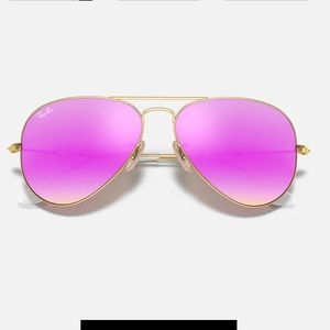 Ray Ban Pink Aviator Sunglasses